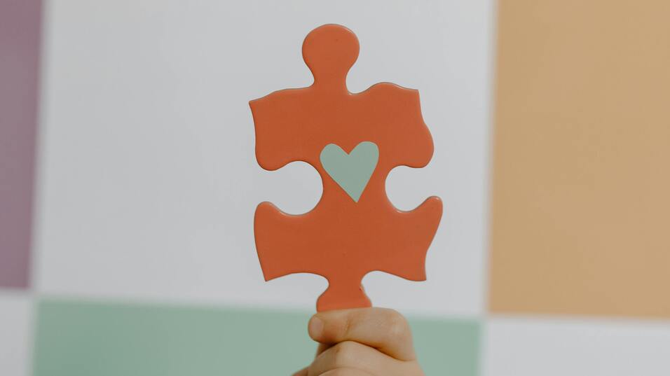 Hand Stillleben Begrifflich Puzzle